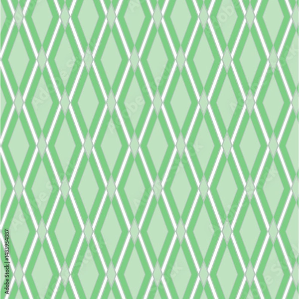 Fototapeta A repeating shapes pattern featuring a three-color gradient can be used for backgrounds, wallpapers, decorations, and more.