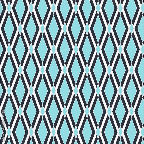 Fototapeta A repeating shapes pattern featuring a three-color gradient can be used for backgrounds, wallpapers, decorations, and more.