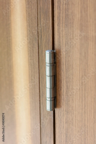 Fototapeta Silver door hinge