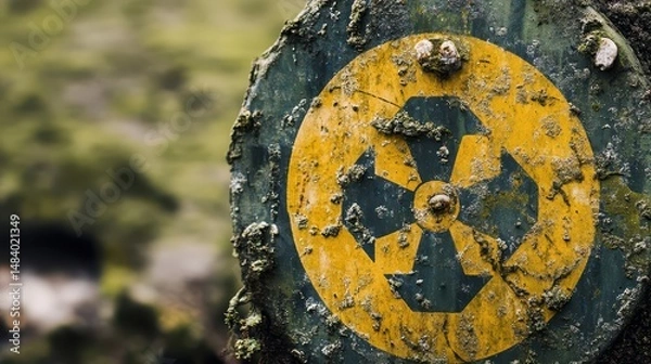 Fototapeta Hazardous materials warning sign