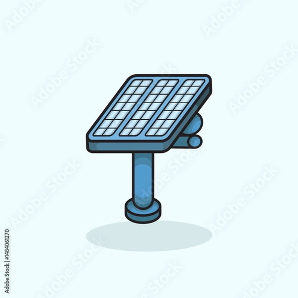 Obraz Solar Panel vector Illustration Perfect for eco friendly projects environmental campaigns energy conservation themes and future technology Editable and scalable for digital and print use