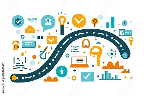Obraz Process Flow Infographic