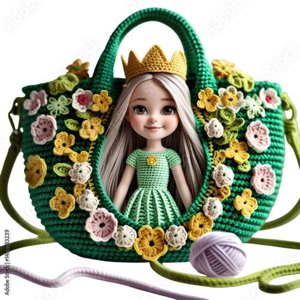 Fototapeta Handcrafted Artisan Bag with Whimsical Flair