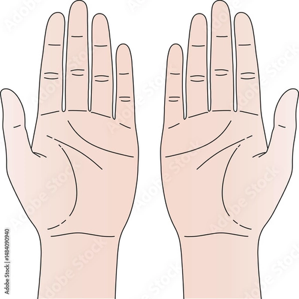 Obraz 両手の手のひら