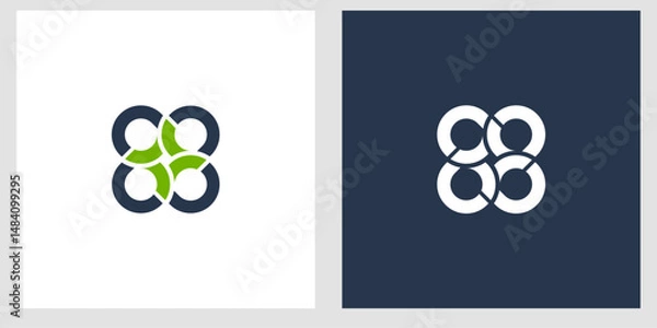 Fototapeta Circular interlocking design, representing interconnection and unity, elegant visuals