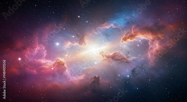 Obraz Cosmic Genesis: A Stellar 3D Render