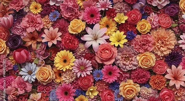 Obraz Vibrant Bloom: A Symphony of Color
