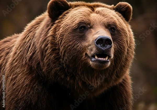 Fototapeta Grizzly Majesty: A Wild Encounter