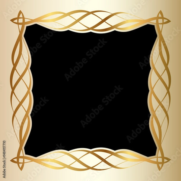 Fototapeta Art Deco or Art Nouveau Style Frame Design