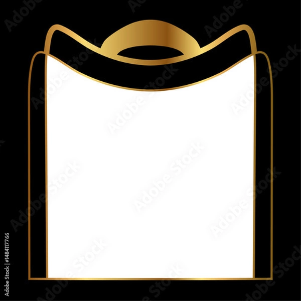 Fototapeta Art Deco or Art Nouveau Frame Design