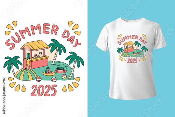 Obraz Vector summer t shirt design