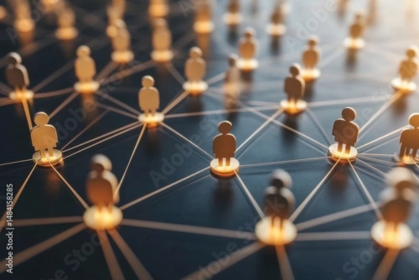 Fototapeta social network connection