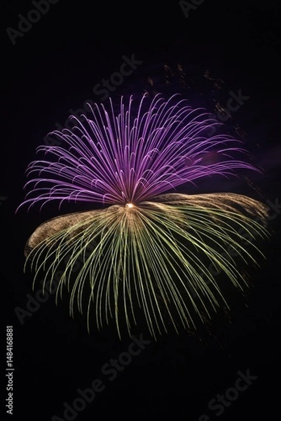 Obraz 二色の花火