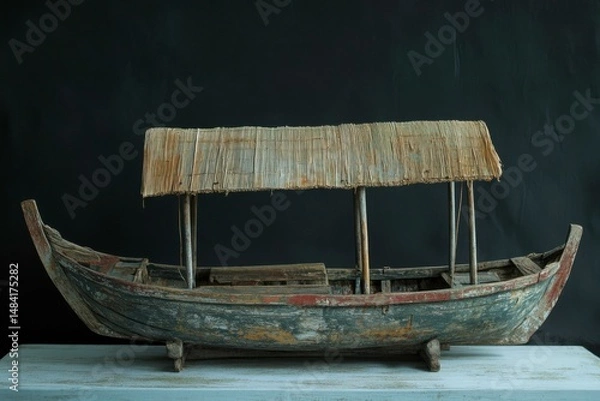 Obraz old boat in exhibit