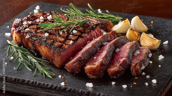 Obraz 마늘 허브 리바이 스테이크