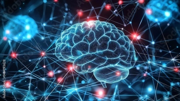Fototapeta Understand the role of neurons in cognitive processing and neural network design.