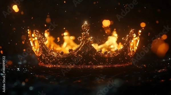 Obraz Burning golden crown