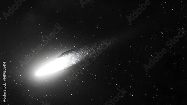 Fototapeta Comet in deep space