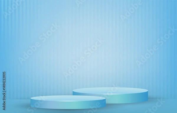 Obraz vector blue background.blue podium.advertisement template