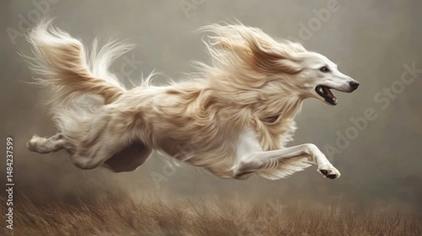 Fototapeta A dog spinning around trying to catch its tail, joyful energy --ar 16:9 --v 6.1 Job ID: 4cf22a7a-1647-424c-8aeb-67a868b5eb6f