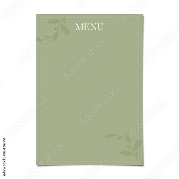 Obraz Blank restaurant menu template with editable vector graphic and simple element 8