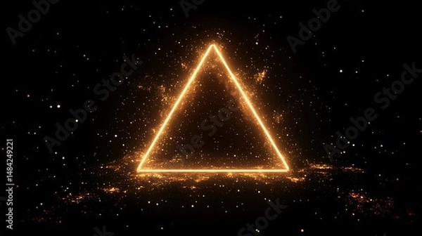 Fototapeta Golden triangle graphic design element