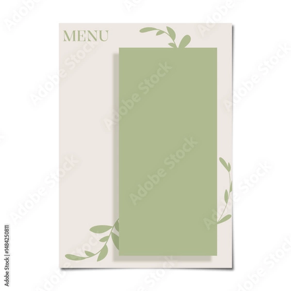 Obraz Blank restaurant menu template with editable vector graphic and simple element 9