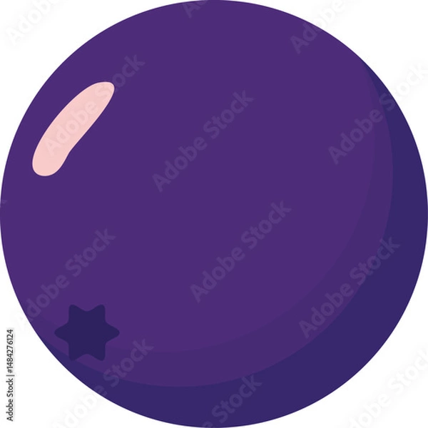 Fototapeta Vector illustration of açaí berries in a decorative style. Perfect for digital projects, food packaging, culinary artwork, natural products, and healthy lifestyle themes.