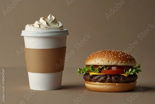 Obraz hamburger and cola