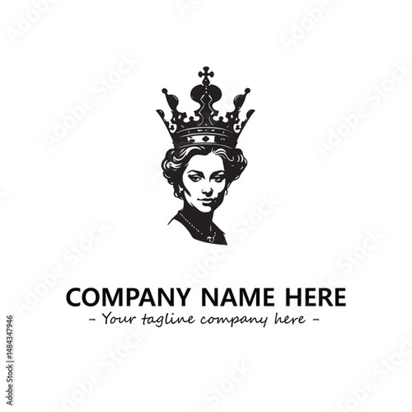 Obraz Head of queen logo company design vector illustration