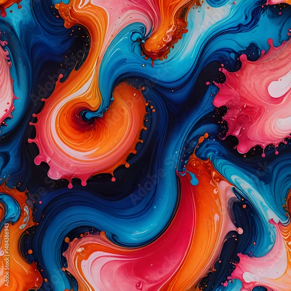 Fototapeta abstract fractal background with circles