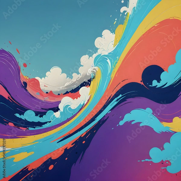 Fototapeta vector illustration of a abstract background