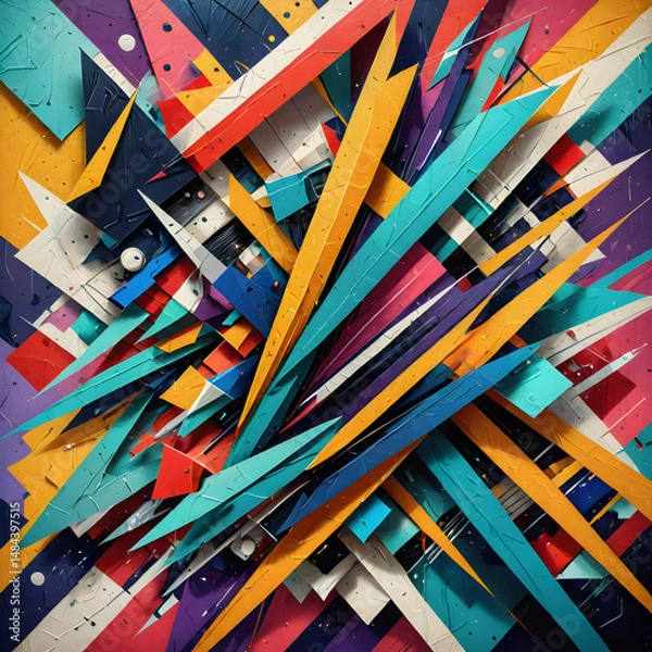 Fototapeta abstract background with colorful squares