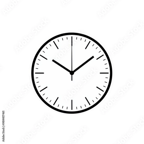Fototapeta Simple round clock showing the time