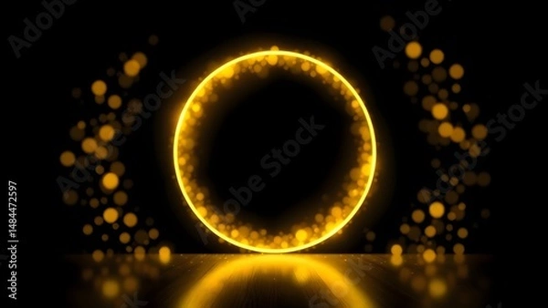 Obraz golden ring with alpha channel