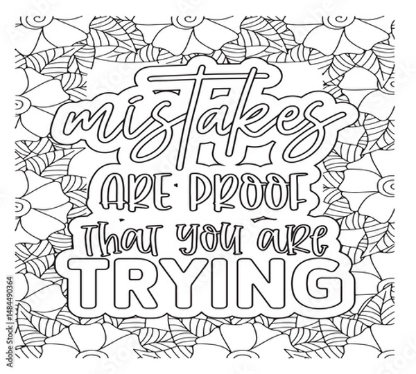Fototapeta Motivational Quotes Coloring Pages For Adutls