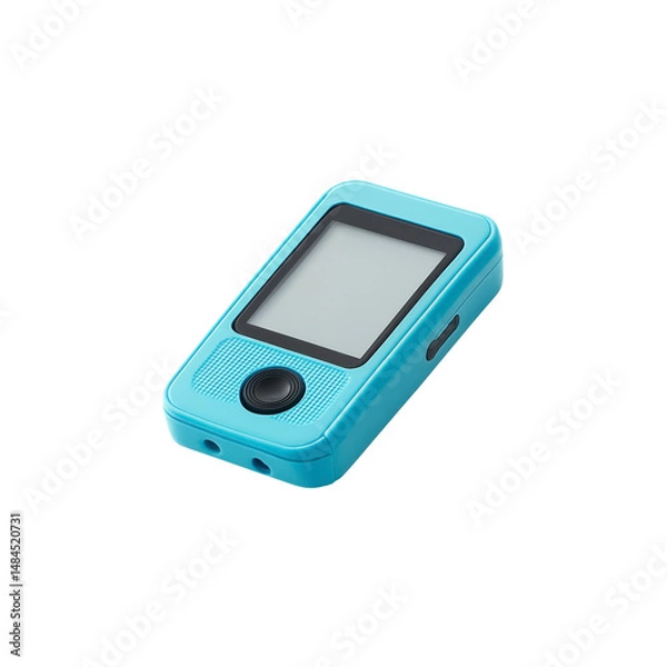 Fototapeta Portable Blue Digital Device with Blank Screen - Modern Technology Gadget
