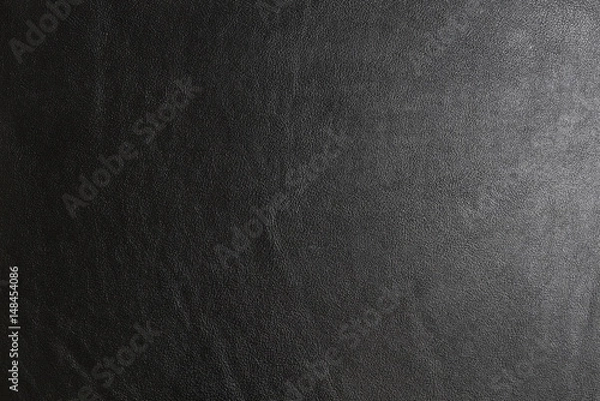 Fototapeta texture of black genuine leather for background or graphic resources
