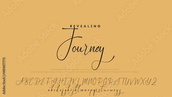 Fototapeta Signature script lettering font.
