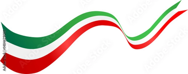 Obraz Mexican Flag Ribbon Corner Border Illustration