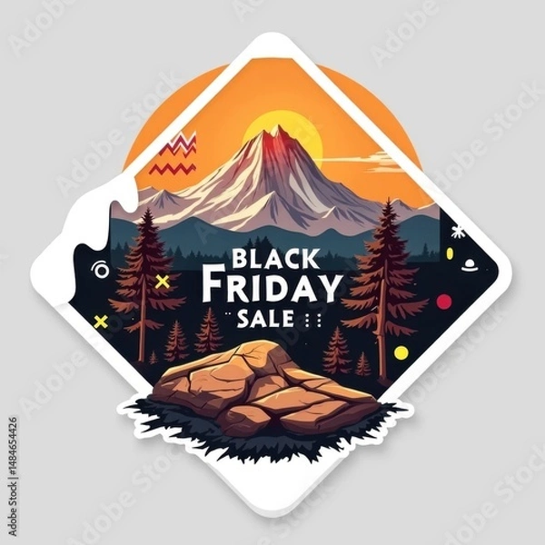 Obraz Sticker - Black Friday. Vector style. 