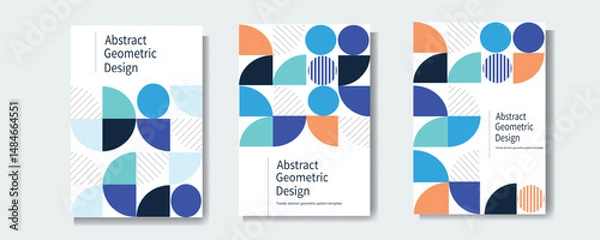 Obraz Trendy covers design. Minimal geometric shapes compositions. Ideal for brochures, posters, covers banners and prints.