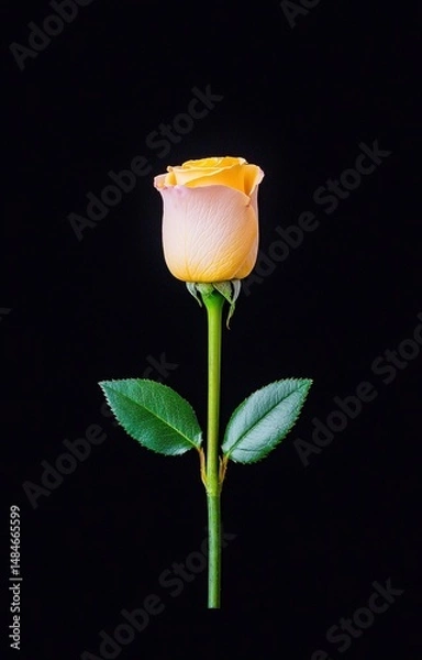 Fototapeta rose on black background