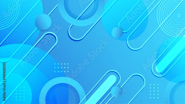 Fototapeta Gradient Blue abstract bacground with blank space