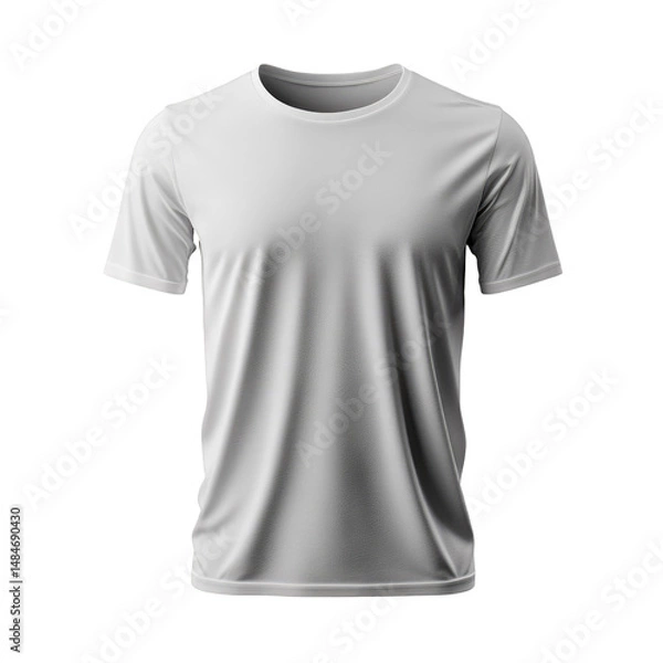 Obraz Plain white short-sleeved crew neck t-shirt.  Perfect for customization