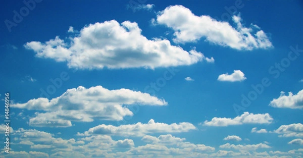 Obraz blue sky and white clouds