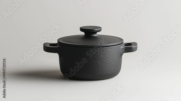 Fototapeta Black ceramic cooking pot