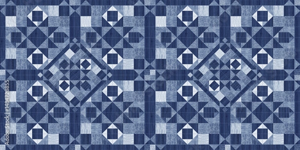 Obraz Seamless pattern colorful design wood mixed texture, wall tiles for decor.	