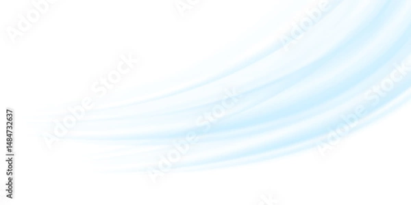 Fototapeta Air flow set of vector elements on a white background. Abstract light effect blowing from an air conditioner, purifier or humidifier. Dynamic blurred flow motion