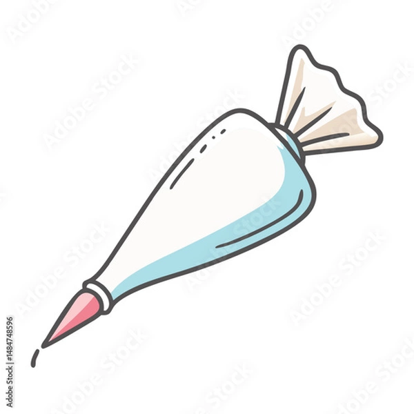 Fototapeta piping bag for icing icon, piping bag for icing vector illustration-simple illustration of piping bag for icing, perfect for piping bag for icing logos and icons